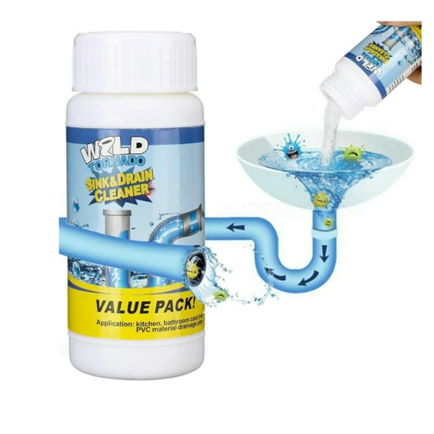 Destapador De Drenage Baño Cocina110 Grs