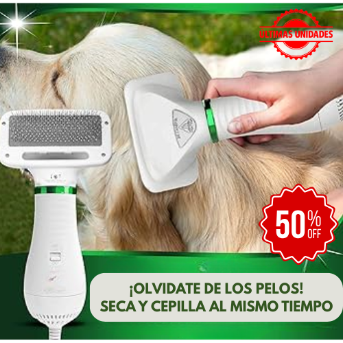 GroomPet® - Cepillo Secador 2 en 1